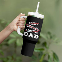 Funny Biological Adoptive Foster Dad Tumbler With Handle Fathers Day - Wonder Print Shop