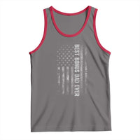 Funny Best Bonus Dad Ever Tank Top Fathers Day American Flag