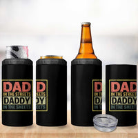 Funny Dad In The Streets Daddy In The Sheets 4 in 1 Can Cooler Tumbler Fathers Day - Wonder Print Shop