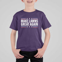 Funny Make Lawns Great Again T Shirt For Kid Lawn Mower Dad Gardener - Wonder Print Shop