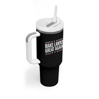 Funny Make Lawns Great Again Tumbler With Handle Lawn Mower Dad Gardener - Wonder Print Shop