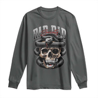 Funny Rad Dad Society Long Sleeve Shirt Dad Life Skull Snake Fathers Day