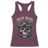 Funny Rad Dad Society Racerback Tank Top Dad Life Skull Snake Fathers Day