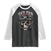 Funny Rad Dad Society Raglan Shirt Dad Life Skull Snake Fathers Day