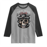 Funny Rad Dad Society Raglan Shirt Dad Life Skull Snake Fathers Day