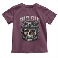 Funny Rad Dad Society Toddler T Shirt Dad Life Skull Snake Fathers Day