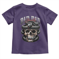 Funny Rad Dad Society Toddler T Shirt Dad Life Skull Snake Fathers Day