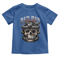Funny Rad Dad Society Toddler T Shirt Dad Life Skull Snake Fathers Day