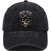 Funny Rad Dad Society Washed Cotton Baseball Cap Dad Life Skull Snake Fathers Day