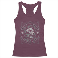Funny Rad Dad Society Racerback Tank Top Vintage Skull Snake Fathers Day