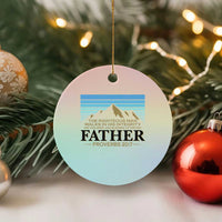Funny Christian Father Ceramic Ornament The Righteous Man Walks In His Integrity Fathers Day - Wonder Print Shop