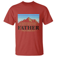 Funny Christian Father T Shirt The Righteous Man Walks In His Integrity Fathers Day