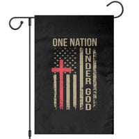 Funny One Nation Under God Garden Flag 4th Of July Patriotic Christian American Flag - Wonder Print Shop