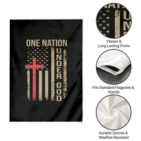 Funny One Nation Under God Garden Flag 4th Of July Patriotic Christian American Flag - Wonder Print Shop