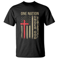 Funny One Nation Under God T Shirt 4th Of July Patriotic Christian American Flag - Wonder Print Shop