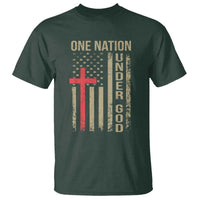 Funny One Nation Under God T Shirt 4th Of July Patriotic Christian American Flag - Wonder Print Shop