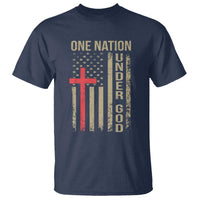 Funny One Nation Under God T Shirt 4th Of July Patriotic Christian American Flag - Wonder Print Shop