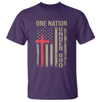 Funny One Nation Under God T Shirt 4th Of July Patriotic Christian American Flag - Wonder Print Shop