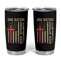 Funny One Nation Under God Tumbler Cup 4th Of July Patriotic Christian American Flag - Wonder Print Shop