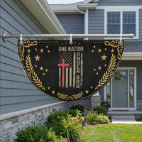 Funny One Nation Under God Patriotic Fan Flag 4th Of July Christian American Flag