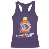 Funny Pride Removes Stubborn Orange Stains Racerback Tank Top Pride Month LGBTQ - Wonder Print Shop