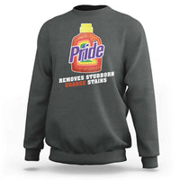 Funny Pride Removes Stubborn Orange Stains Sweatshirt Pride Month LGBTQ - Wonder Print Shop