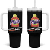 Funny Pride Removes Stubborn Orange Stains Tumbler With Handle Pride Month LGBTQ - Wonder Print Shop