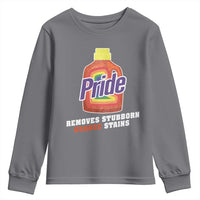 Funny Pride Removes Stubborn Orange Stains Youth Sweatshirt Pride Month LGBTQ - Wonder Print Shop