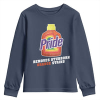 Funny Pride Removes Stubborn Orange Stains Youth Sweatshirt Pride Month LGBTQ - Wonder Print Shop