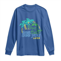 Funny See You Later Teacher Summer Alligator Long Sleeve Shirt Later Gator Last Day Of School - Wonder Print Shop