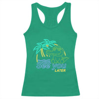 Funny See You Later Teacher Summer Alligator Racerback Tank Top Later Gator Last Day Of School - Wonder Print Shop