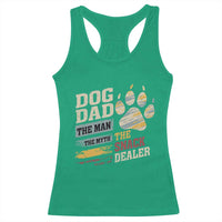 Funny Dog Dad The Man The Myth The Snack Dealer Racerback Tank Top Fur Dad Fathers Day