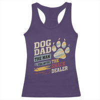 Funny Dog Dad The Man The Myth The Snack Dealer Racerback Tank Top Fur Dad Fathers Day