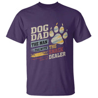 Funny Dog Dad The Man The Myth The Snack Dealer T Shirt Fur Dad Fathers Day