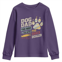 Funny Dog Dad The Man The Myth The Snack Dealer Youth Sweatshirt Fur Dad Fathers Day