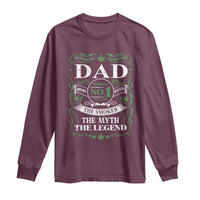 Funny Weed Cannabis Dad Long Sleeve Shirt Worlds No 1 Best Dad Ever The Smoker The Myth The Legend