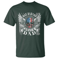 Funny One Badass Bonus Stepdad T Shirt Bonus Dad Fathers Day American Flag Skull