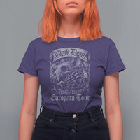 Black Death European Tour T Shirt For Women Plague Rat Medieval History Gothic - Wonder Print Shop