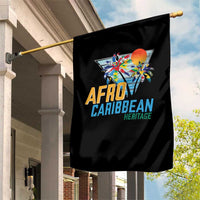 Funny Afro Caribbean Heritage Garden Flag Caribbean Island Pride Flags Palm Tree - Wonder Print Shop