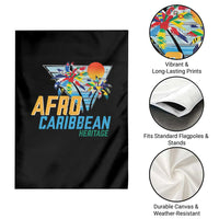 Funny Afro Caribbean Heritage Garden Flag Caribbean Island Pride Flags Palm Tree - Wonder Print Shop
