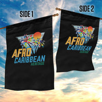 Funny Afro Caribbean Heritage Garden Flag Caribbean Island Pride Flags Palm Tree - Wonder Print Shop