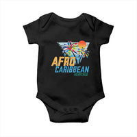 Funny Afro Caribbean Heritage Baby Onesie Caribbean Island Pride Flags Palm Tree - Wonder Print Shop