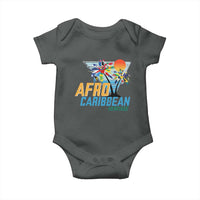 Funny Afro Caribbean Heritage Baby Onesie Caribbean Island Pride Flags Palm Tree - Wonder Print Shop