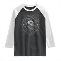 Funny Rad Like My Dad Raglan Shirt Vintage Skull Snake Fathers Day