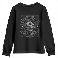 Funny Rad Like My Dad Youth Sweatshirt Vintage Skull Snake Fathers Day