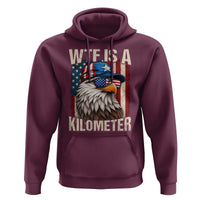 WTF Is A Kilometer Hoodie Bald Eagle 4th of July Funny USA Patriotic