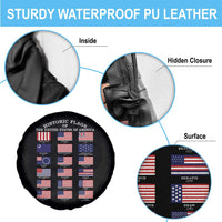 Historic Flags of The United States of America Spare Tire Cover US History 4th of July