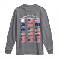 Historic Flags of The United States of America Long Sleeve Shirt US History