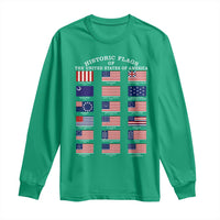 Historic Flags of The United States of America Long Sleeve Shirt US History