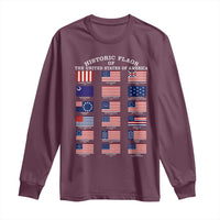 Historic Flags of The United States of America Long Sleeve Shirt US History